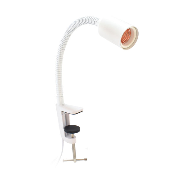 HaruDesign クランプ式フレキシブルアーム (BTW-9)/サイズE26口金用/スイッチ付き/多方向旋回/重量ライト対応/ライト別売り/電源コード長1.8M マットホワイト