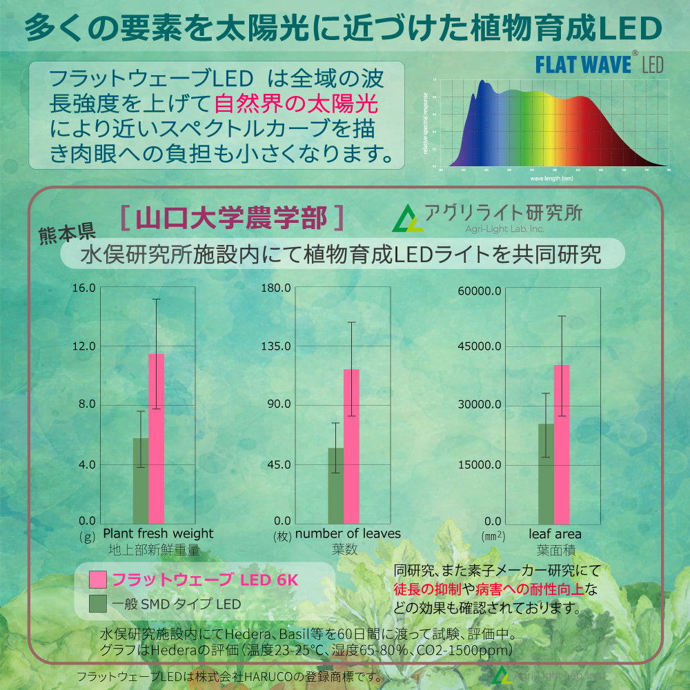 HaruDesign 植物育成ライト GL-A 6K マットホワイトボディ 5800K 白色