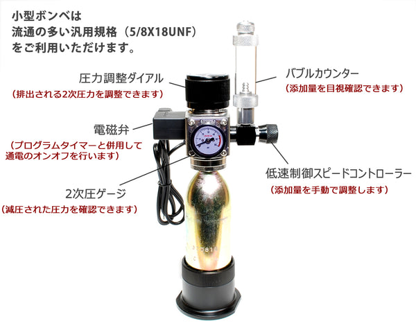 HaruDesign フルセットCO2レギュレーターR4000-LS （小型、大型ボンベ兼用)