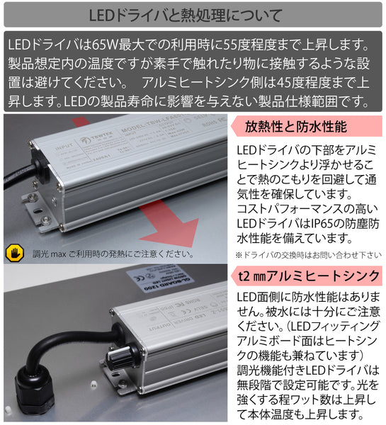 HaruDesign 植物育成LEDライト GL-BOARD 1200 サムスンLM281B+Pro 調光機能付 色温度5800K max65W